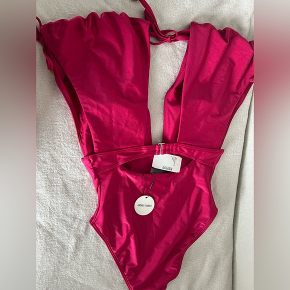 Andrea Iyamah one piece bathing suit. Roba Drawstring One-Piece Swimsuit. - Picture 3 of 5